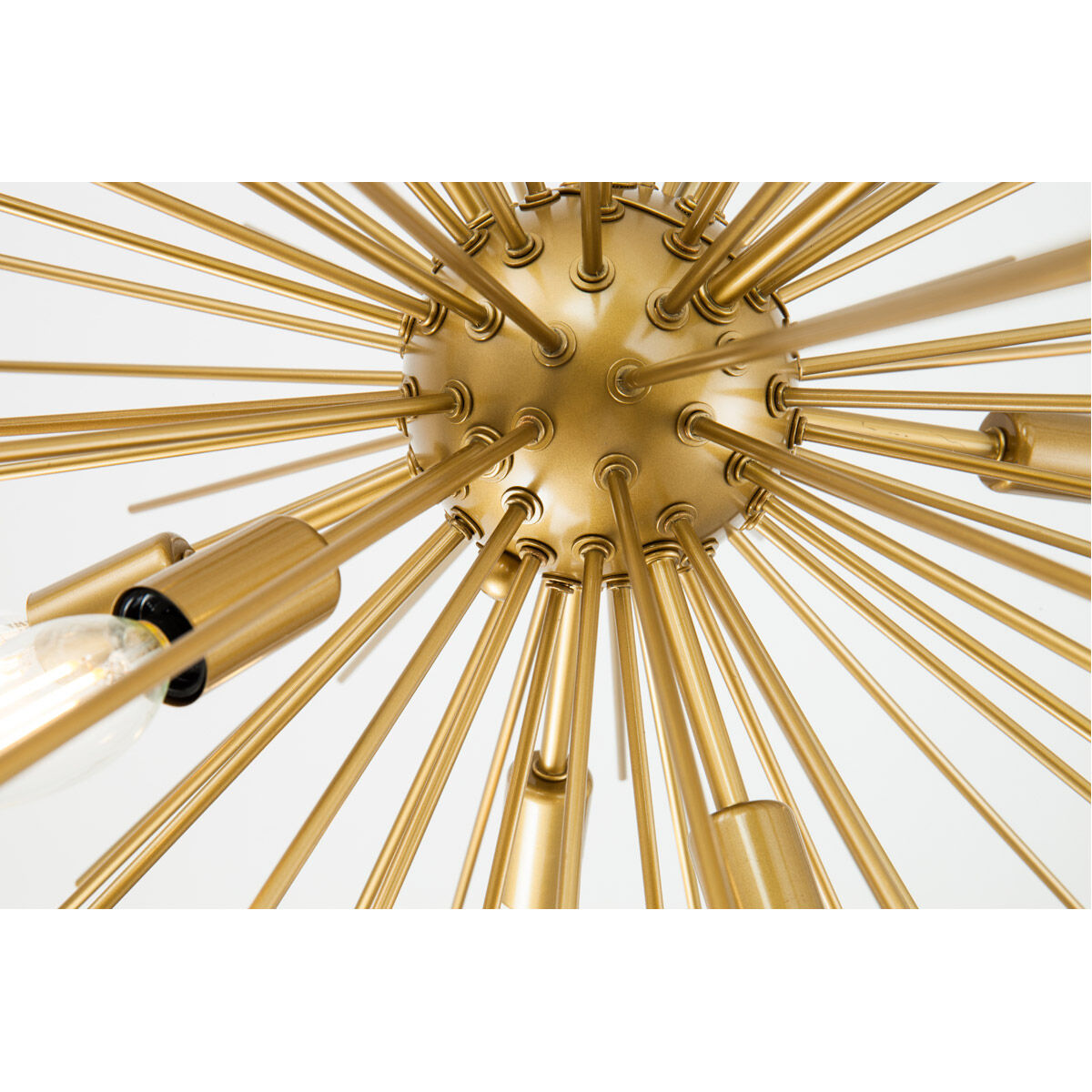 Timber 8 Light 30 inch Brass Pendant Ceiling Light