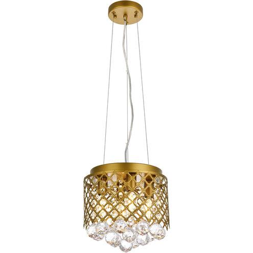 Tully 4 Light 10 inch Brass Pendant Ceiling Light