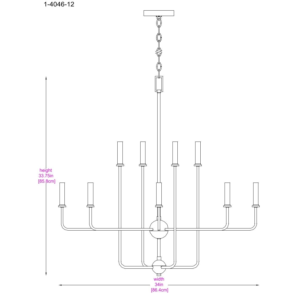 Avondale 12 Light 34 inch Bisque White Chandelier Ceiling Light, Essentials