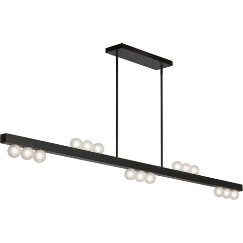 Raleigh 15 Light 72 inch Matte Black Horizontal Pendant Ceiling Light