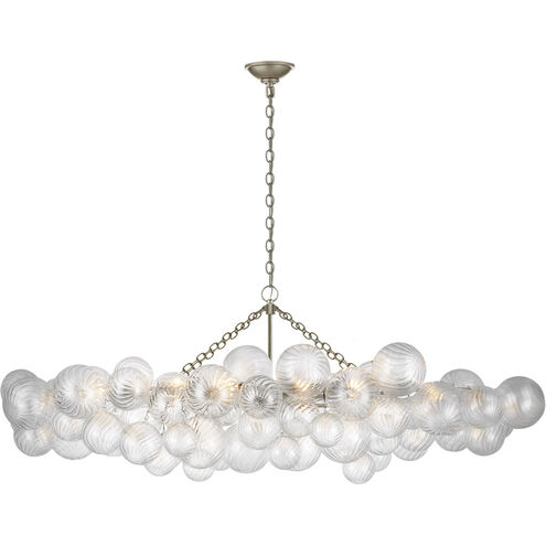 Julie Neill Talia LED 63.25 inch Burnished Silver Leaf Linear Chandelier Ceiling Light, Large