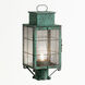 Norfield 1 Light 17.75 inch Verde Green Post Lantern in Seedy Glass, Brass Traditions by InnovationsLighting
