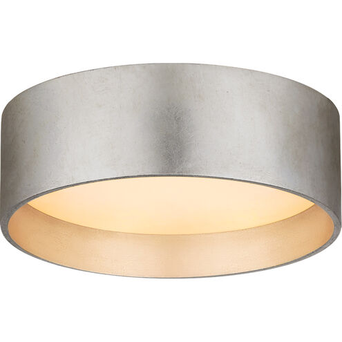 Shaw LED 5.25 inch Burnished Silver Leaf Solitaire Flush Mount Ceiling Light