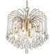 Viola Park 4 Light 17 inch Clear with Aged Brass Pendant Ceiling Light