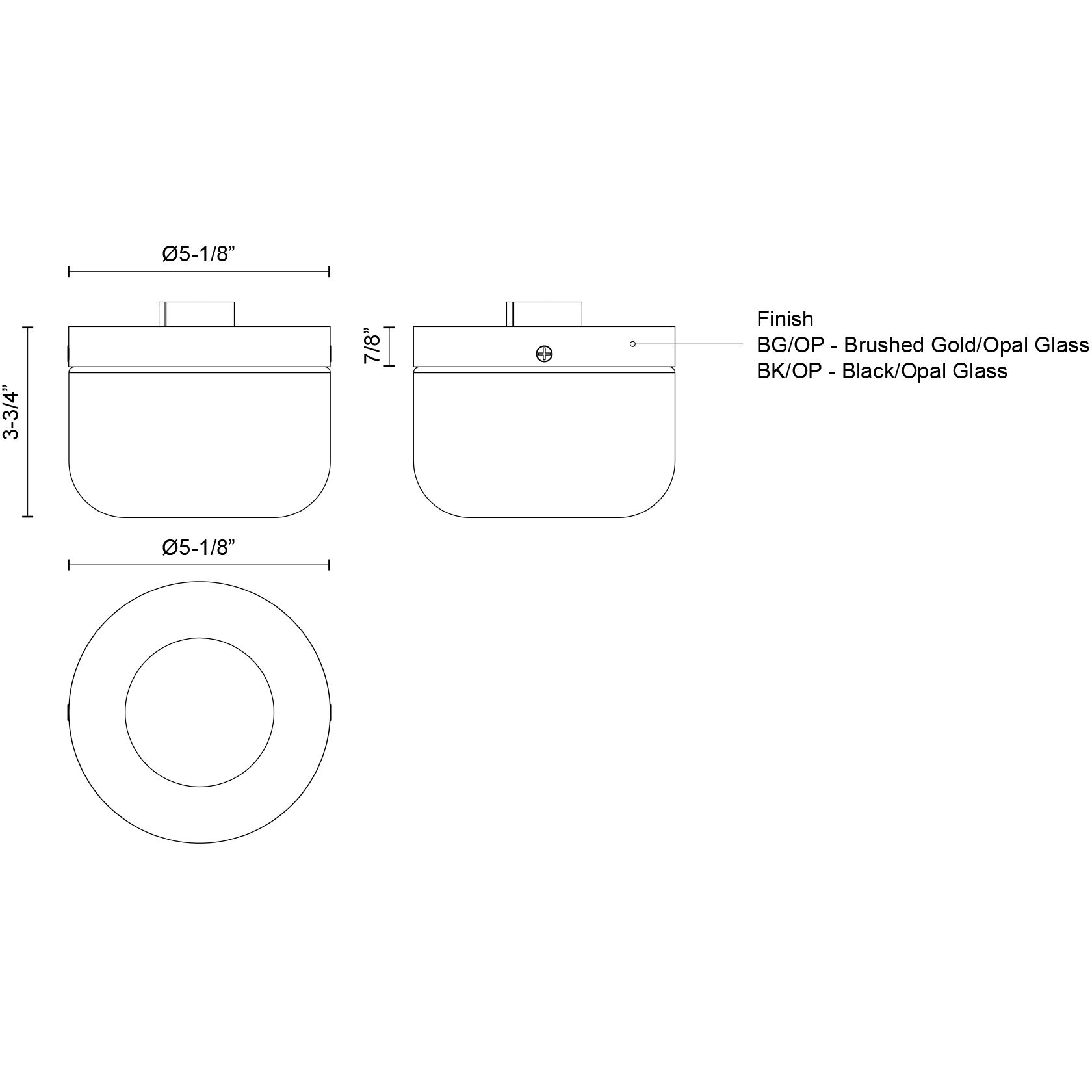 Mel LED 5.13 inch Brushed Gold/Opal Glass Flush Mount Ceiling Light
