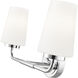 Montford 2 Light 16 inch Chrome Bath Vanity Light Wall Light