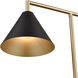 Halton 20 inch 40.00 watt Black with Satin Brass Table Lamp Portable Light