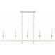 Broche 5 Light 53.5 inch Matte White Linear Chandelier Ceiling Light