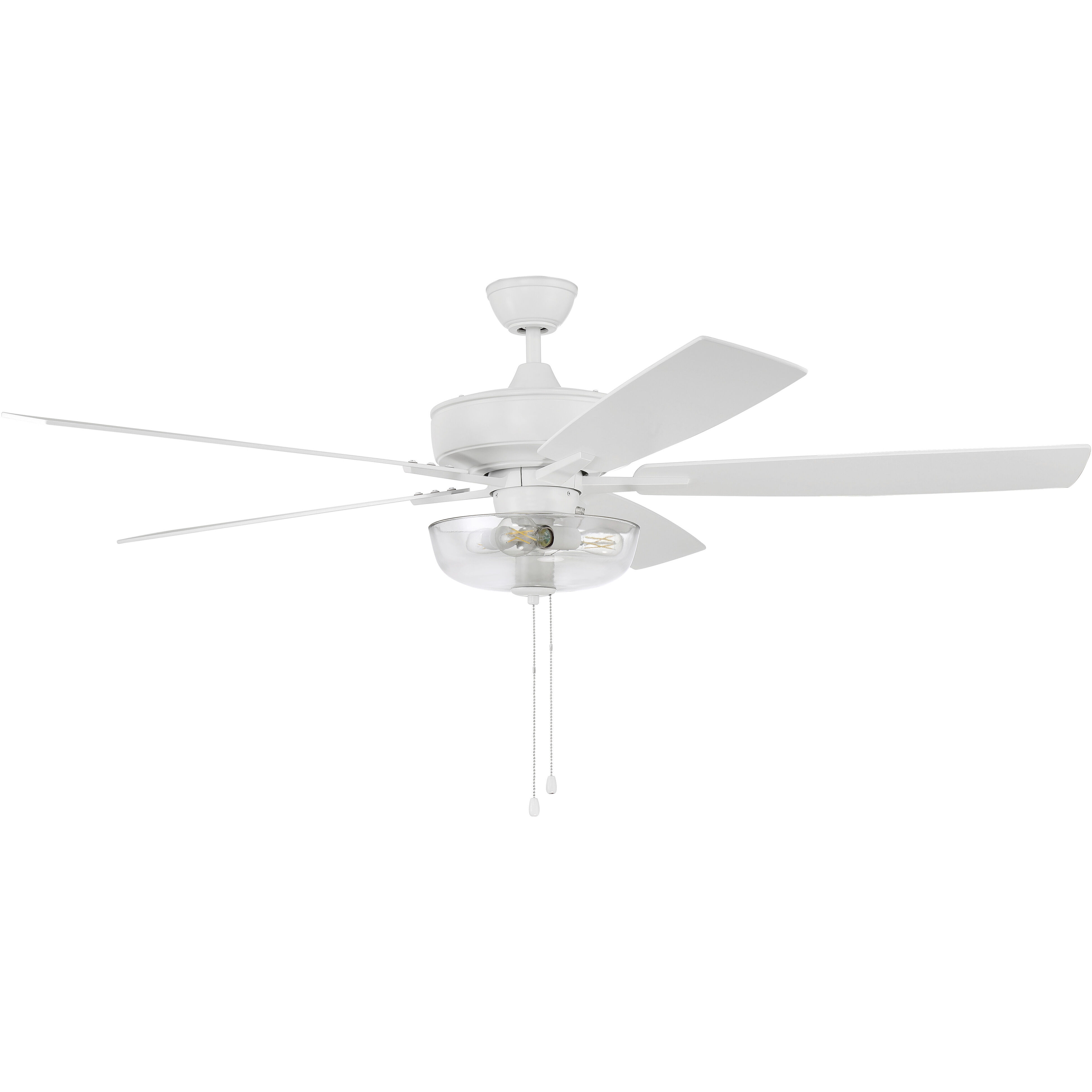 Super Pro 101 60 inch White with White/Washed Oak Blades Contractor Ceiling Fan