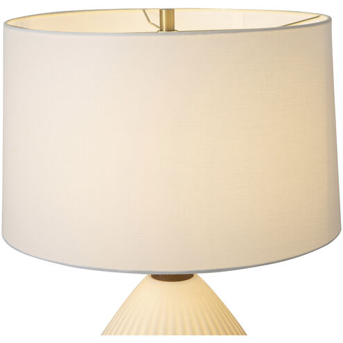 Santa Clara 30 inch 100.00 watt Walnut and White with Weathered Brass Table Lamp Portable Light