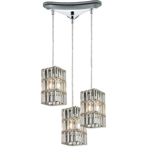 Cynthia 3 Light 10 inch Polished Chrome Mini Pendant Ceiling Light