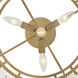Simone LED 17.5 inch Burnished Gold Foyer Ceiling Light in Alabaster, Semi-flush Mount