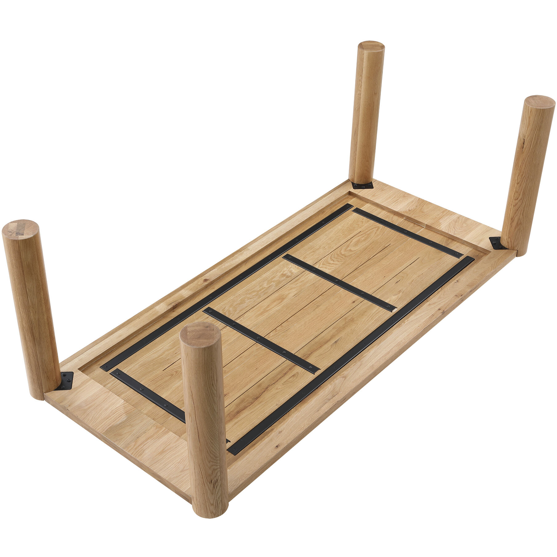 Post 76 X 36 inch White Dining Table, Small