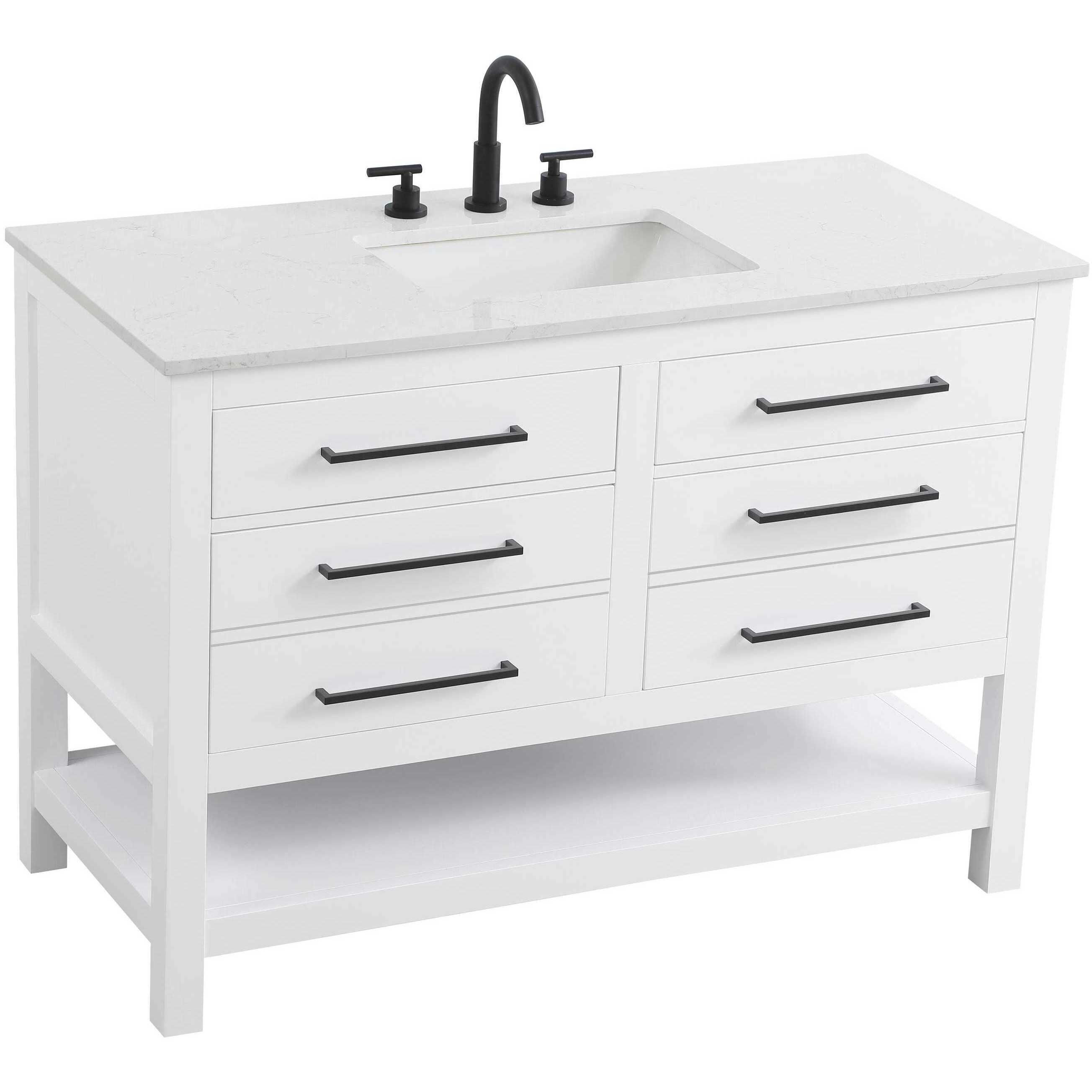 Karson 48 X 34 inch White Bathroom Vanity Cabinet