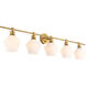 Gene 5 Light 47 inch Brass Wall sconce Wall Light