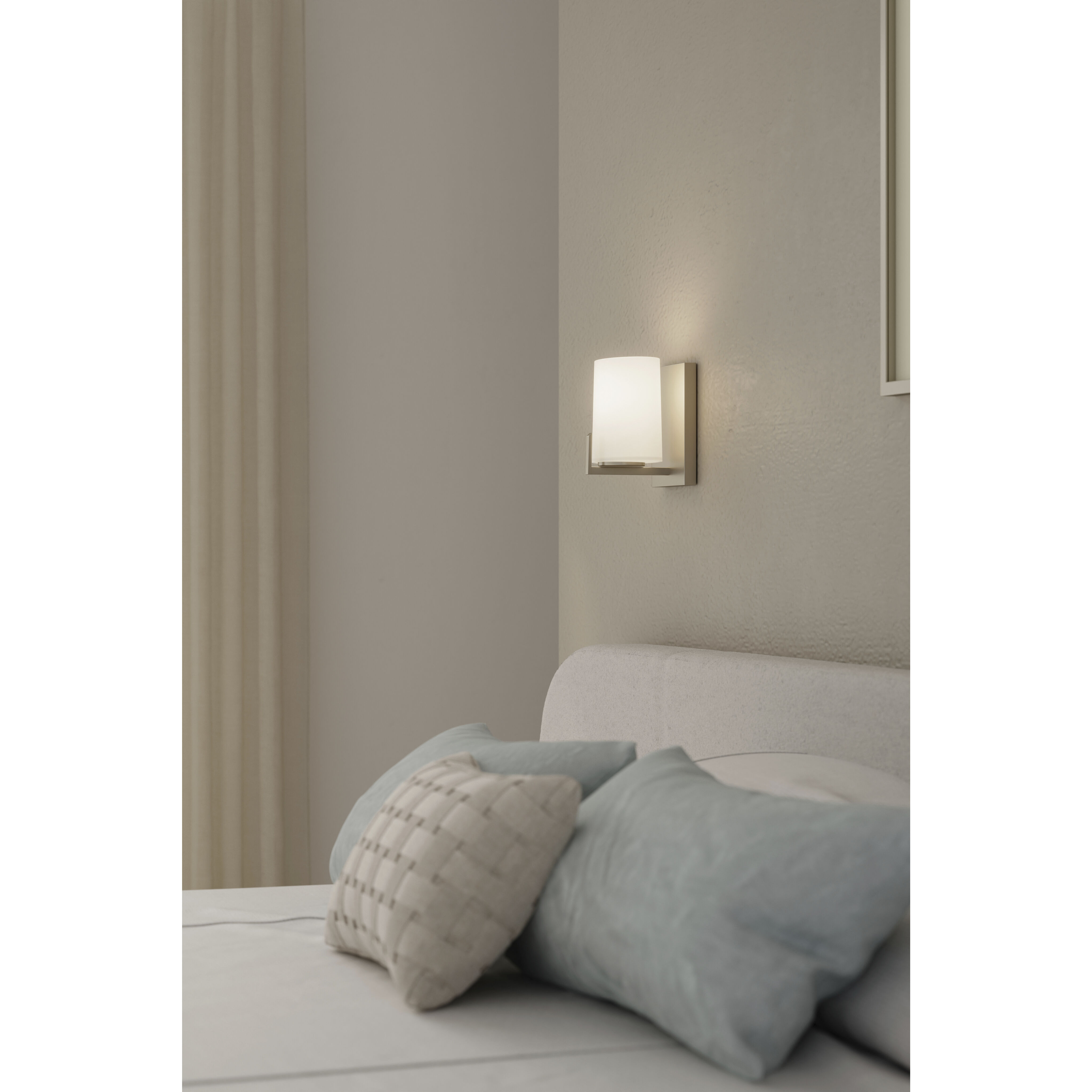 Mirelle 1 Light 6 inch Brushed Nickel Bath Sconce Wall Light