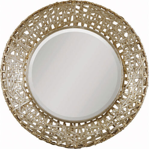 Alita 32 X 32 inch Champagne Woven Metal Wall Mirror