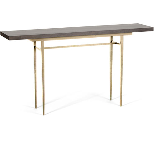 Wick 60 X 14 inch Modern Brass Console Table in Maple Espresso