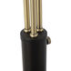 Culver 90 inch 60 watt Weathered Brass and Black Arc Floor Lamp Portable Light