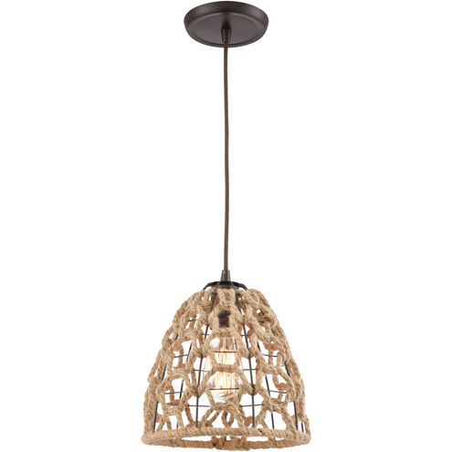 Coastal Inlet 1 Light 9 inch Oil Rubbed Bronze Multi Pendant Ceiling Light in Standard, Configurable