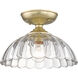 Audra 1 Light 11.75 inch Chrome Semi-Flush Mount Ceiling Light