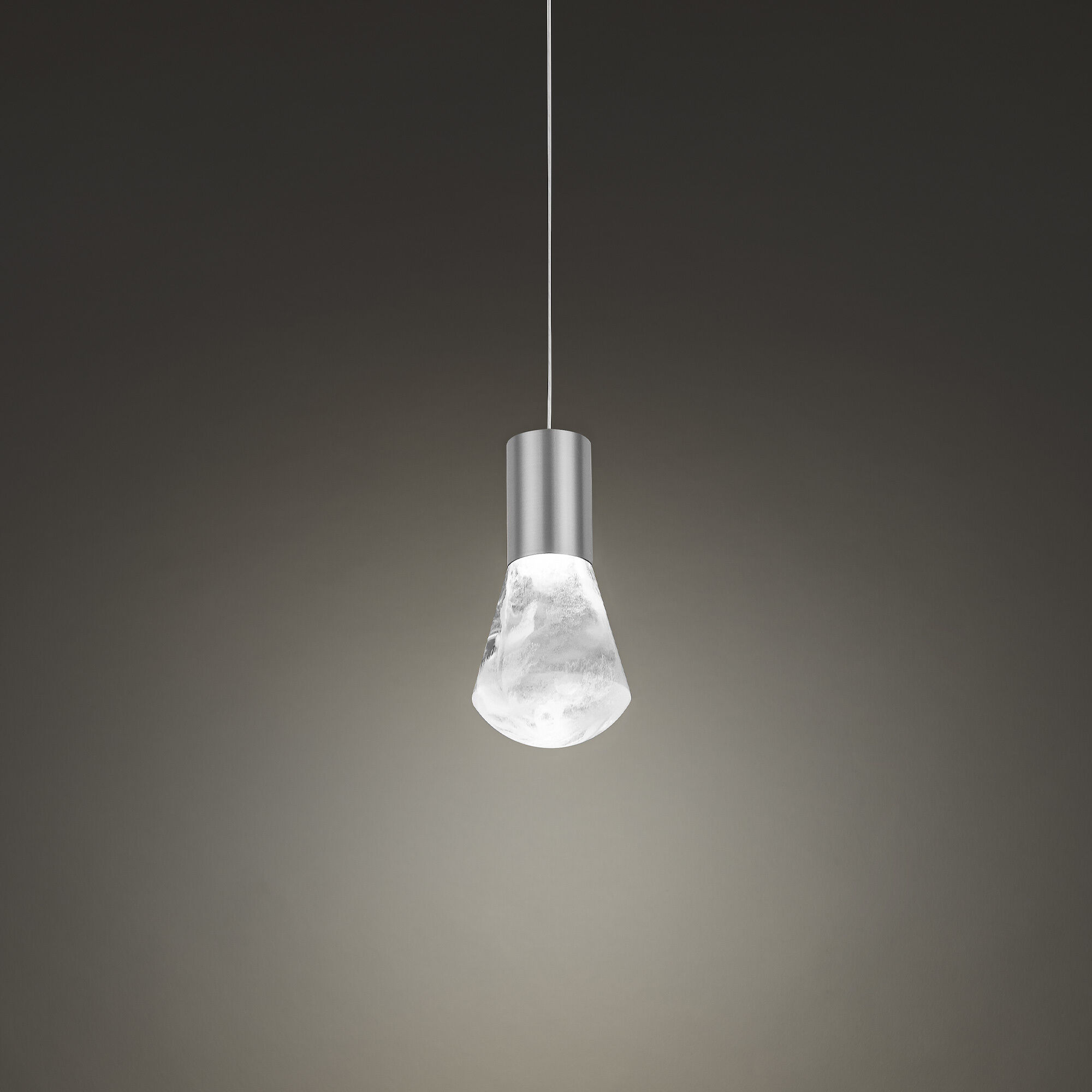 Plum LED 15 inch Satin Nickel Mini Pendant Ceiling Light