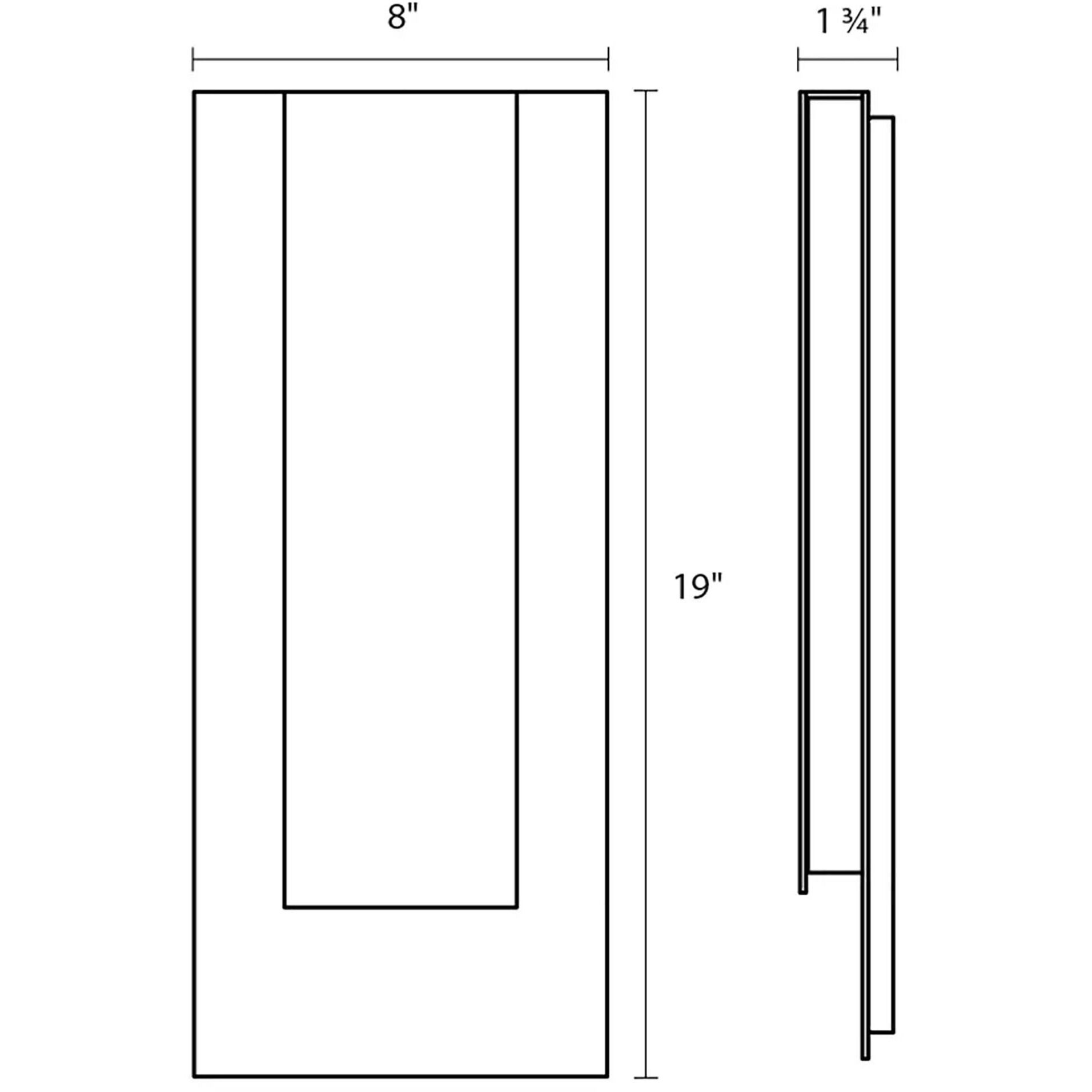 Reveal LED 19 inch Textured Gray Indoor-Outdoor Sconce, Inside-Out