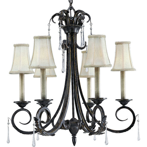 Veranda 6 Light 27 inch Espresso Chandelier Ceiling Light