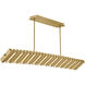 Stitch LED 58.75 inch Lacquered Brass Chandelier Ceiling Light