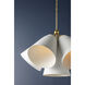 Bronson 5 Light 37.5 inch Aged Brass/White Plaster Chandelier Ceiling Light