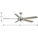 Ellwood 68 inch Brushed Nickel with Driftwood Blades Ceiling Fan
