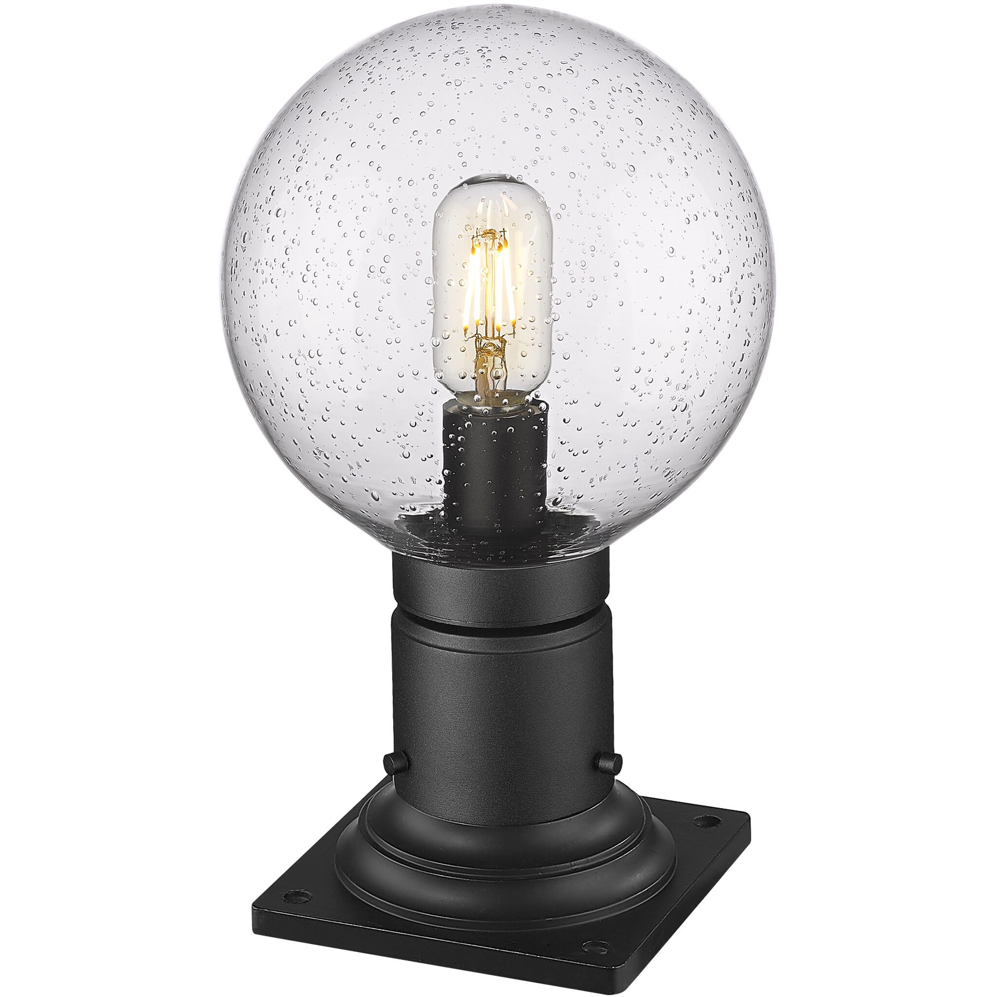 Laurent 1 Light 13.5 inch Black Outdoor Pier Mounted Fixture