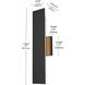 Waylen 2 Light 18 inch Black Outdoor Wall Sconce