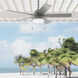 Sea Point 52 inch Matte Silver Outdoor Ceiling Fan