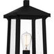 Satterfield 1 Light 17 inch Matte Black Outdoor Post Lantern