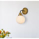 Hanson 1 Light 9 inch Black and Brass Bath Sconce Wall Light
