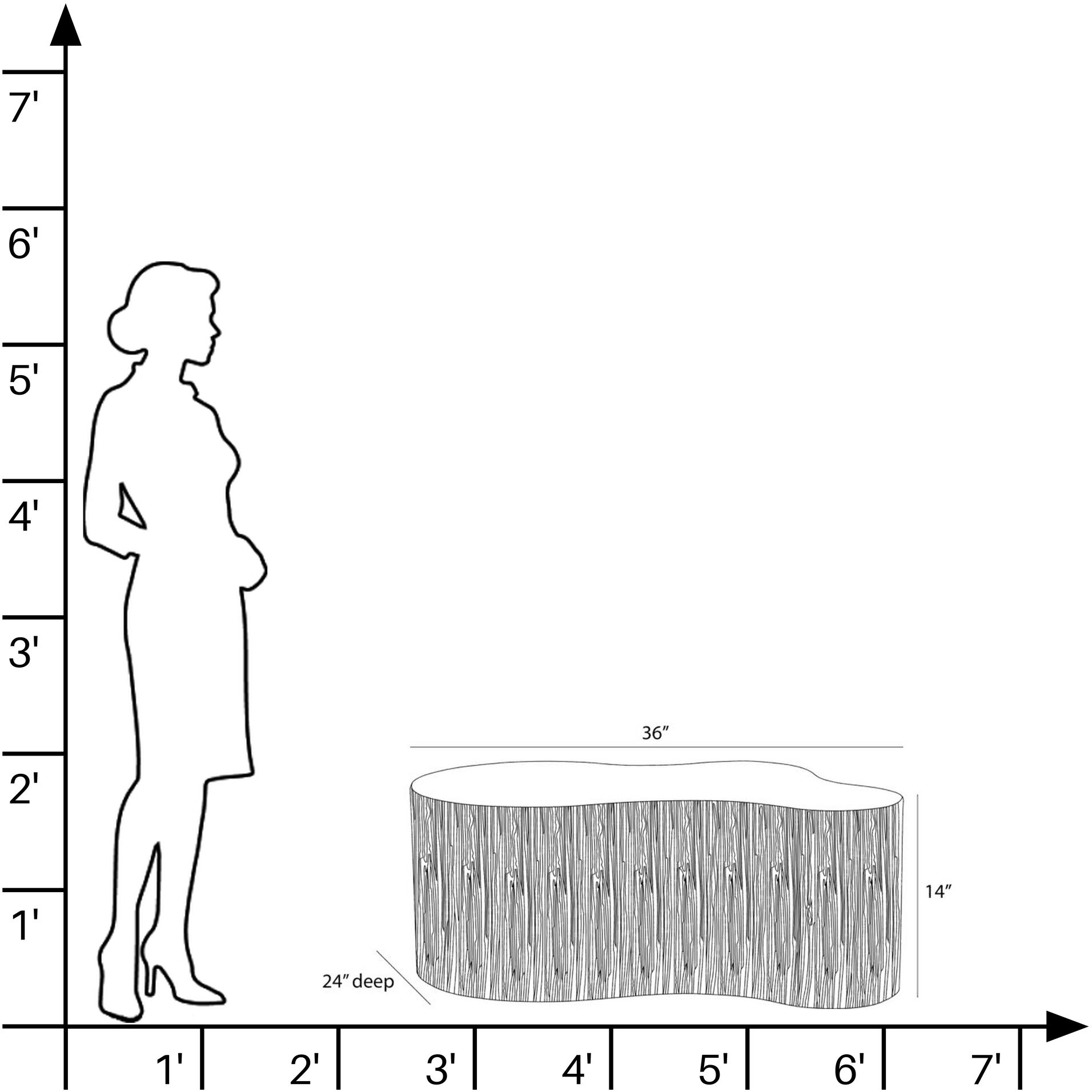 Indio 36 X 24 inch Gray Stonewash Outdoor Coffee Table, Small