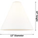 Ballston Cone 1 Light 12 inch White and Polished Chrome Mini Pendant Ceiling Light in Seedy Glass