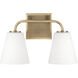 Brody 2 Light 14.5 inch Aged Brass Vanity Light Wall Light