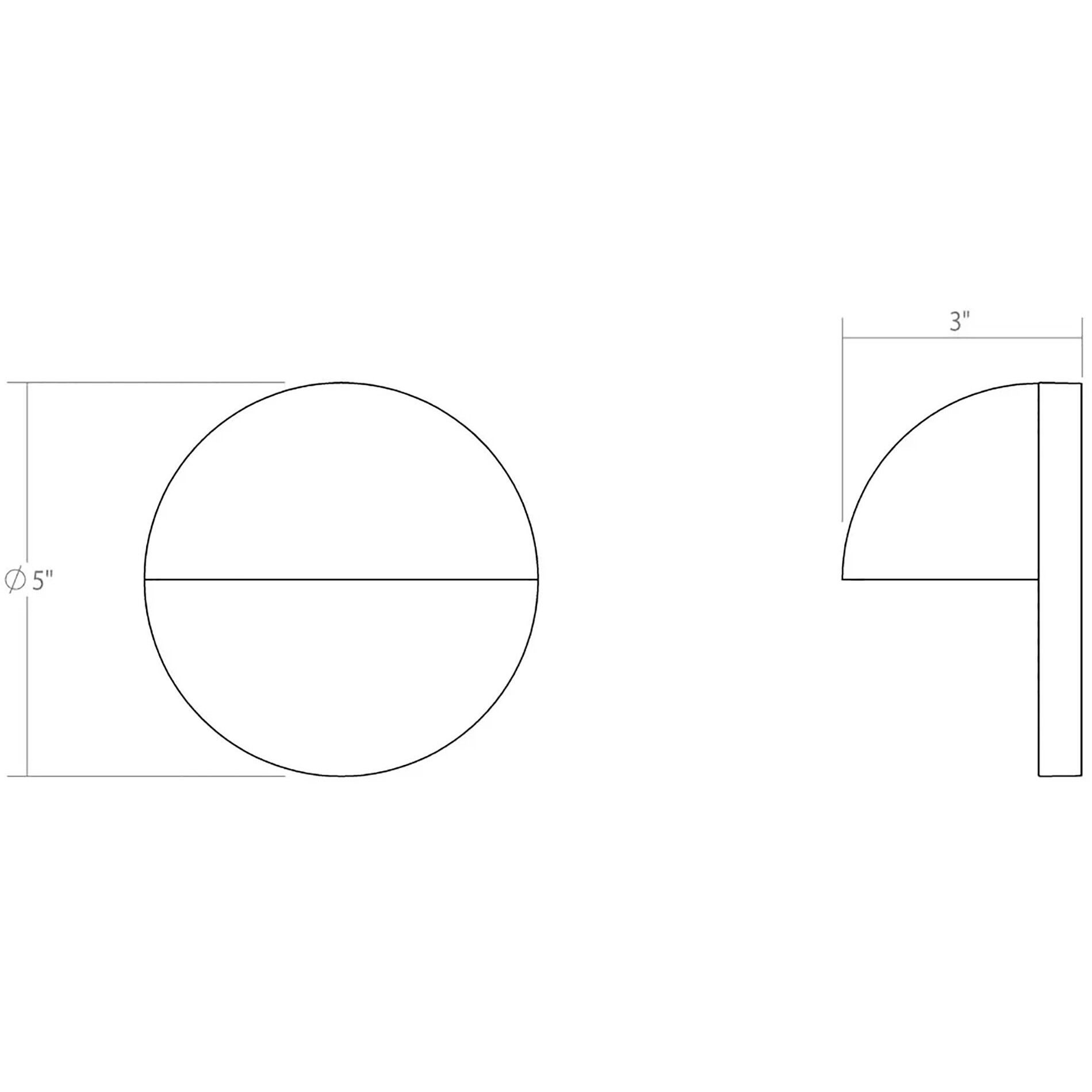 Mezza Cupola LED 5 inch Textured Gray ADA Sconce Wall Light