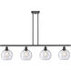 Ballston Athens LED 48 inch Oil Rubbed Bronze Island Light Ceiling Light in Seedy Glass, Ballston