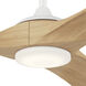Mylo 60 inch Matte White with White Maple Blades Ceiling Fan