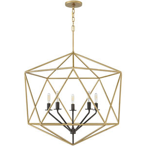 Astrid LED 28 inch Deluxe Gold with Metallic Matte Bronze Indoor Chandelier Ceiling Light