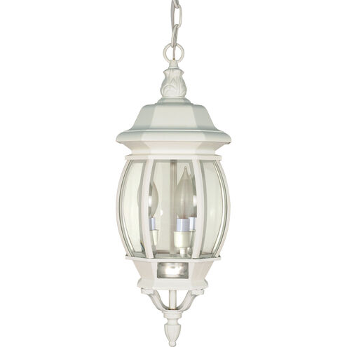 Central Park 3 Light 7 inch White Outdoor Hanging Lantern