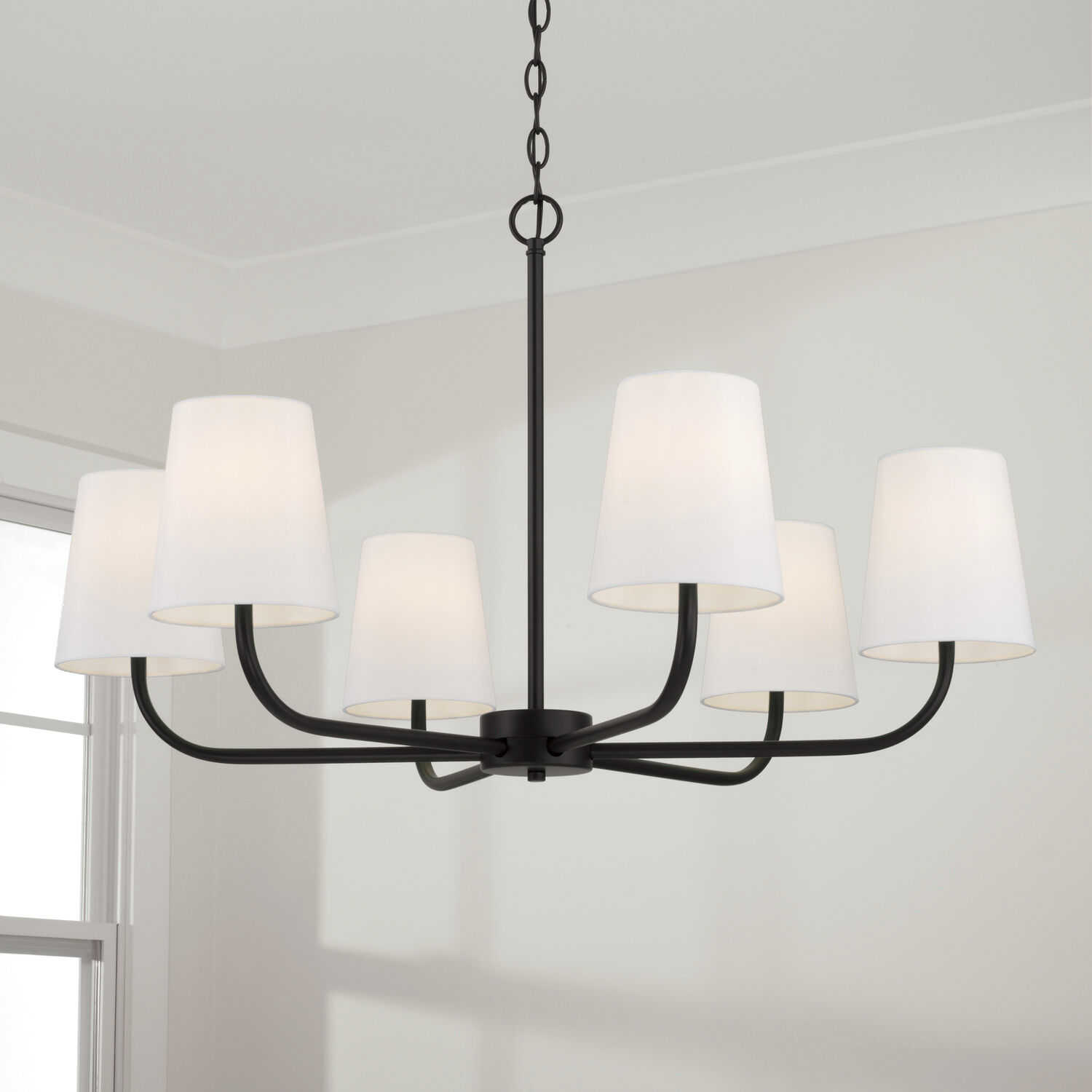 Brody 6 Light 34.5 inch Matte Black Chandelier Ceiling Light