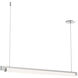 Keel LED 44 inch Bright Satin Aluminum Pendant Ceiling Light in 3000K