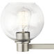 Harmony 3 Light 25 inch Brushed Nickel Wall Mt Bath 3 Arm Wall Light