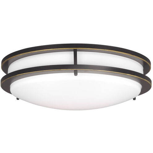 Mahone LED 14.5 inch Antique Bronze Flush Mount Ceiling Light, Medium