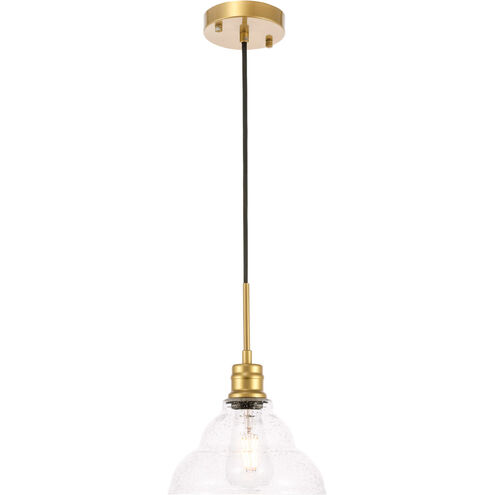 Gil 1 Light 8.5 inch Brass Pendant Ceiling Light