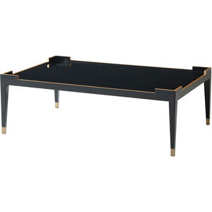 Anthony Cox 50 X 32 inch High Gloss Black Lacquer Cocktail Table